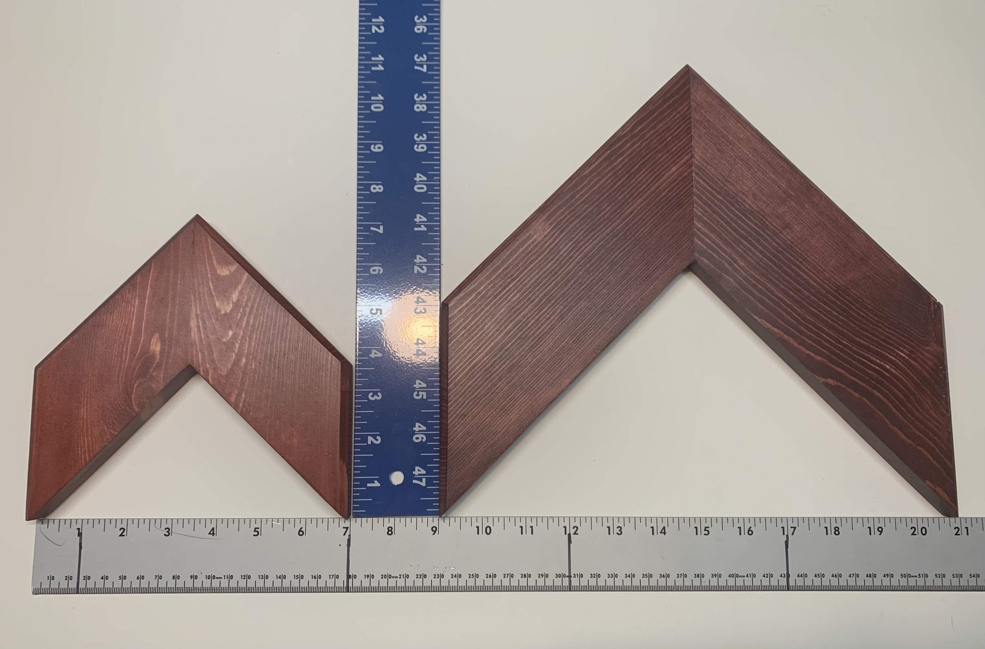 Small Chevron Wall Art - 3 Piece-McGuire Woodworking Co-Arrow,Chevron,Decor,Farm,Grey,Home,Homemade,Made_by_hand,Military,Rank,Rustic,Walnut,Woodworking