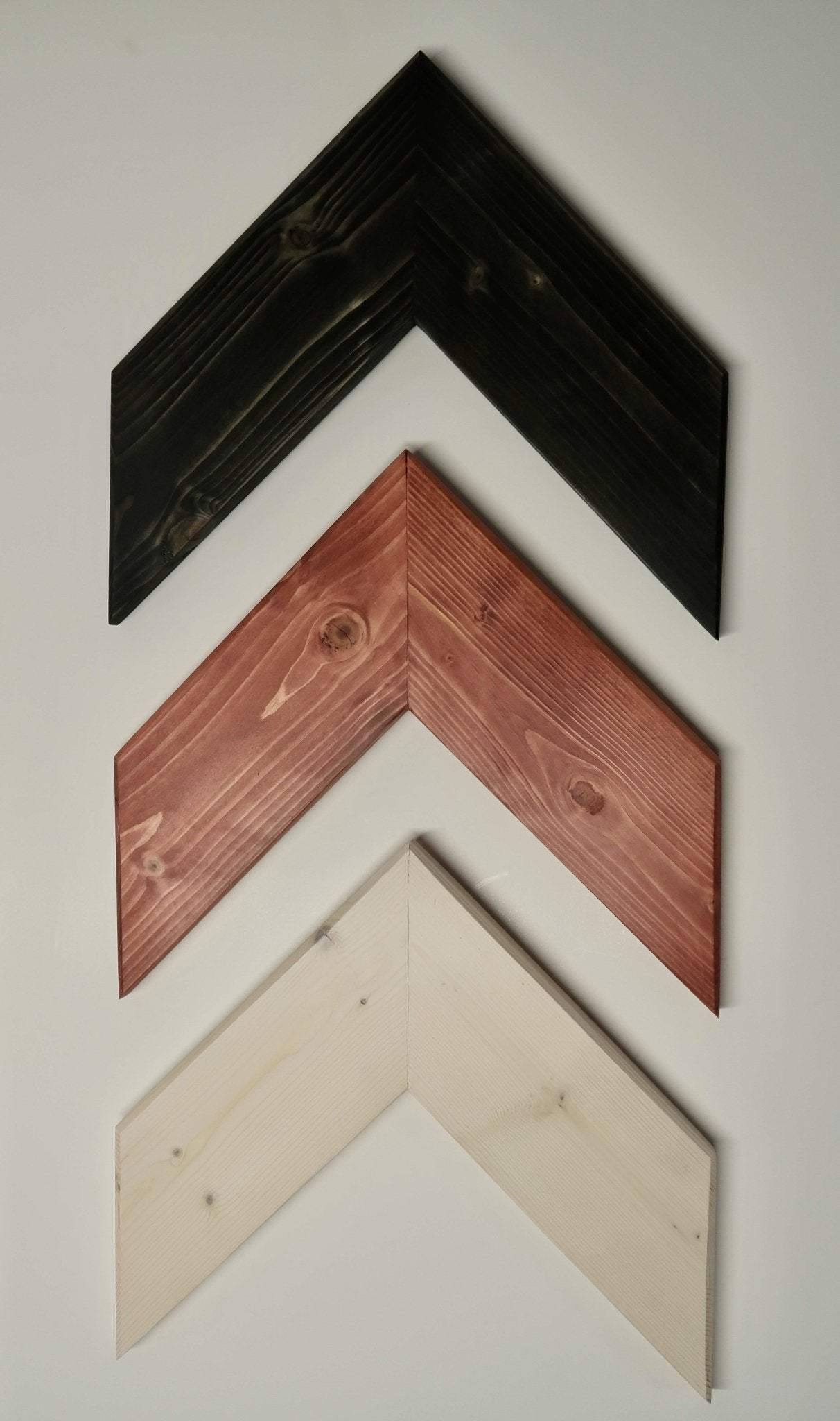 Large Chevron Wall Art - 3 Piece-McGuire Woodworking Co-Arrow,Chevron,Decor,Farm,Grey,Home,Homemade,Made_by_hand,Military,Rank,Rustic,Walnut,Woodworking