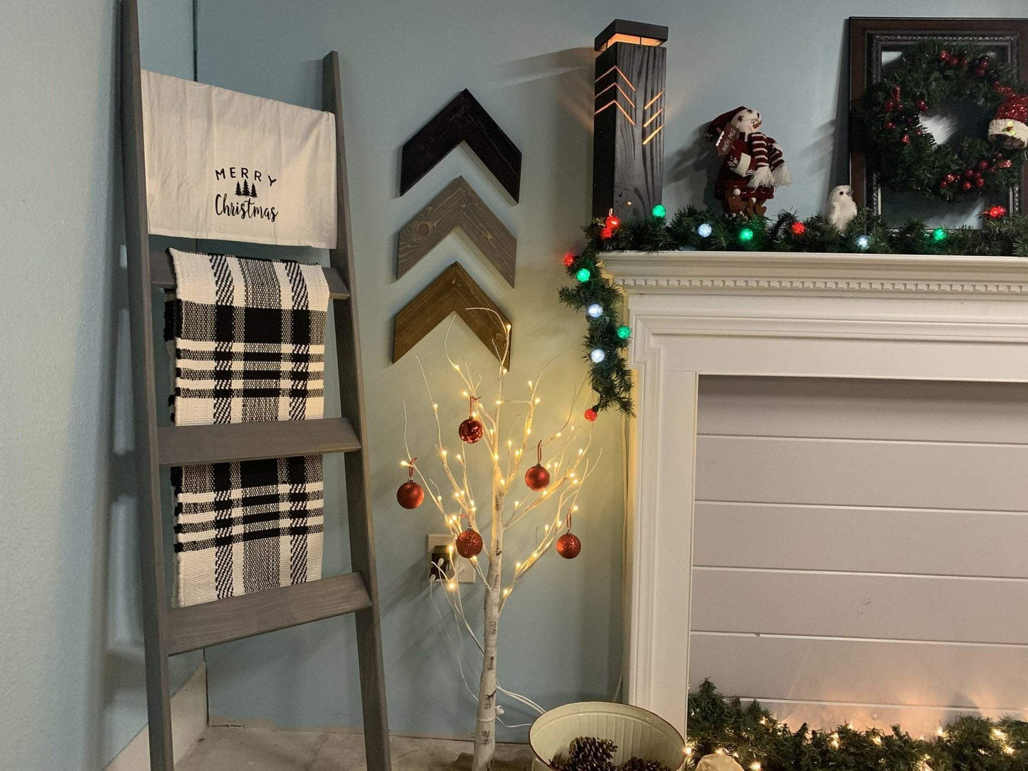 Small Chevron Wall Art - 3 Piece-McGuire Woodworking Co-Arrow,Chevron,Decor,Farm,Grey,Home,Homemade,Made_by_hand,Military,Rank,Rustic,Walnut,Woodworking